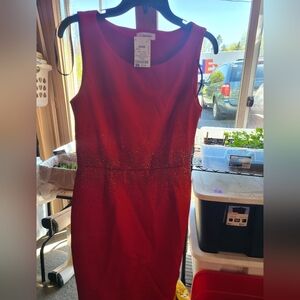 Calvin Klein Red Sleeveless Dress 42-6